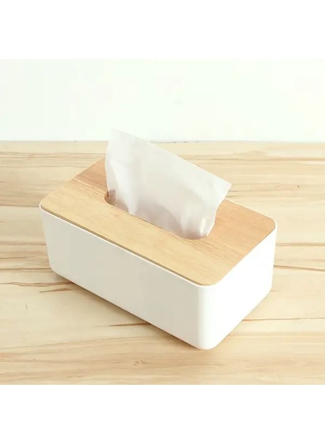 صندوق مناديل مربع أبيض مع غطاء للمنزل والمكتب والسيارة - Image 5